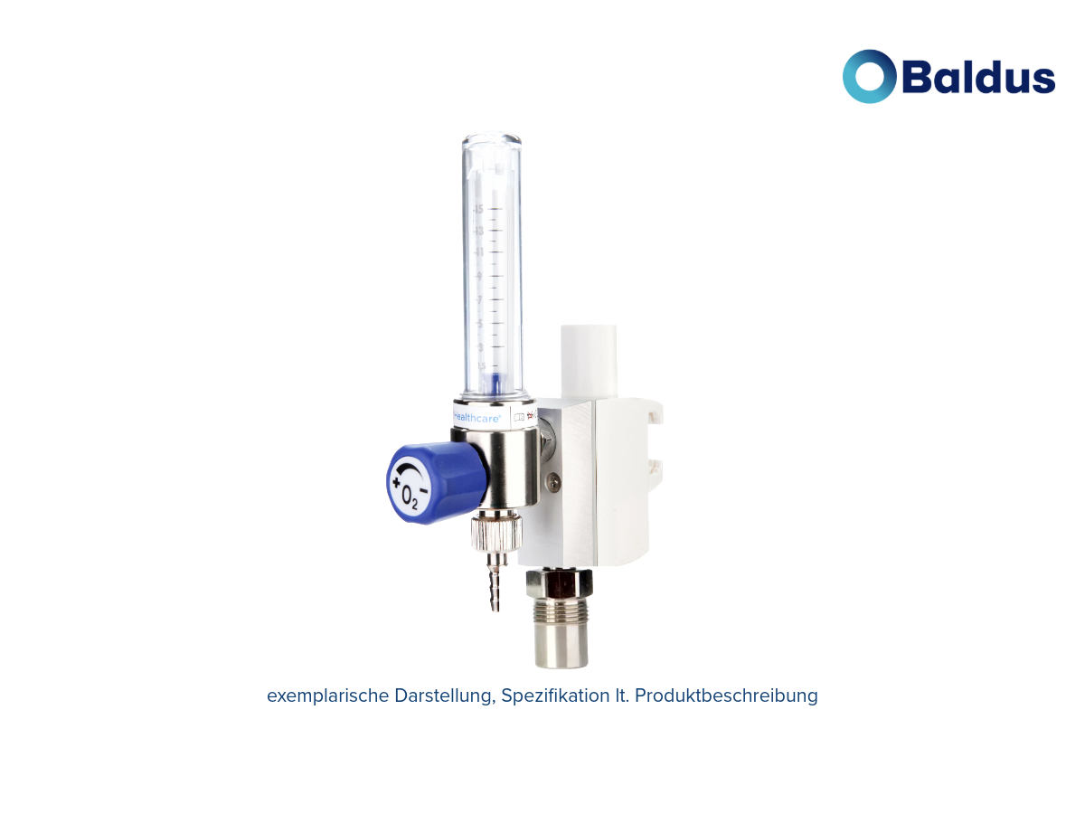 Flowmeter stufenlos 0-15 l/min für 25 - 30 mm Geräteschiene MediMeter 15 AIR5 DN